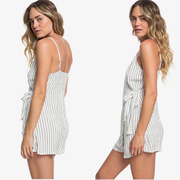 ROXY | Intense Sunrise Stripe Wrap-Front Romper - Picture 2 of 8